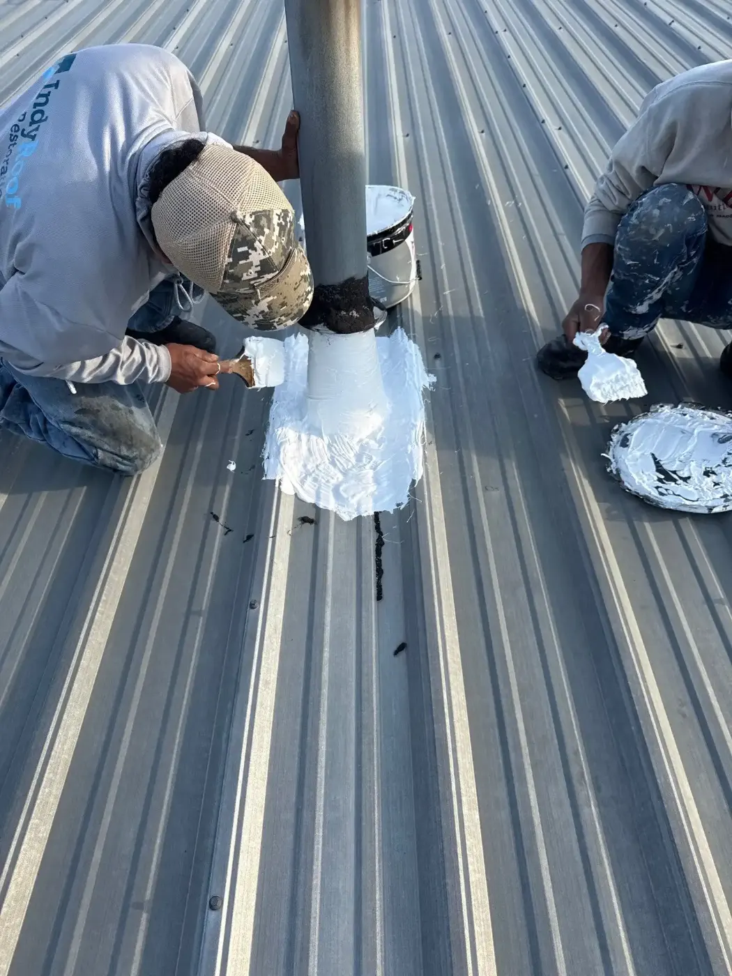Tarping and dry-in on a West Lafayette commercial roof