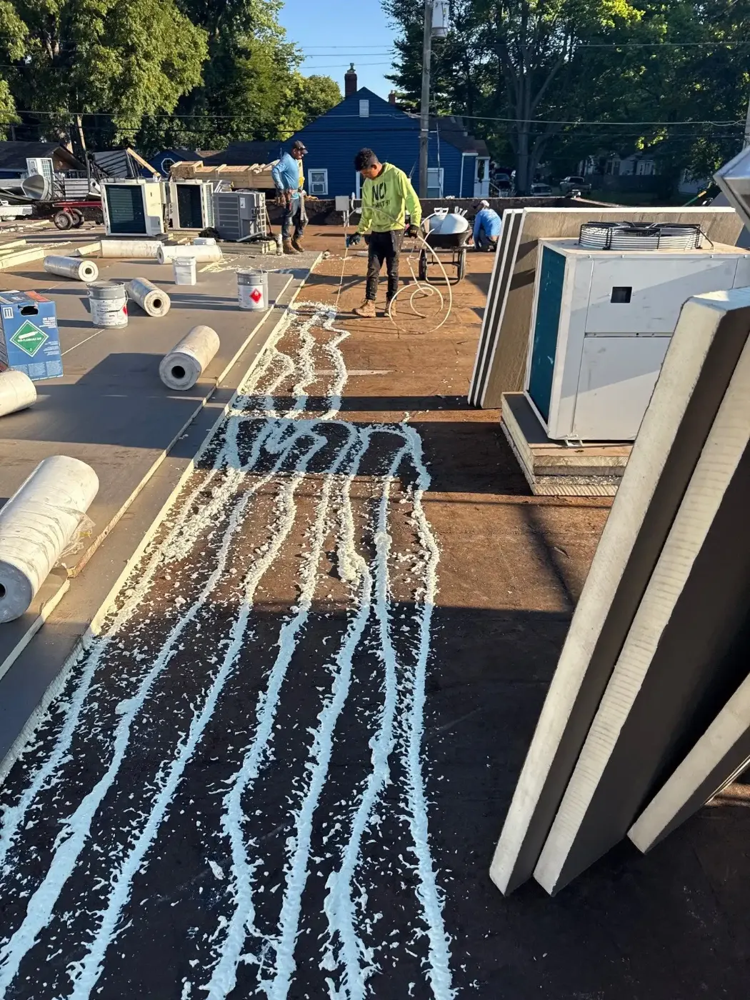 Commercial roof inspection documented in West Lafayette